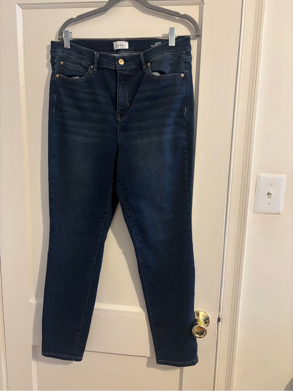 Nicole Miller Dark Indigo Straight-Leg Jeans